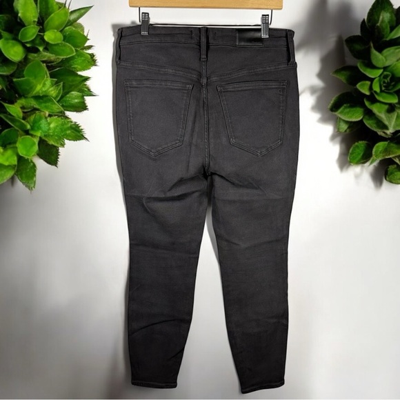 Madewell 10" High-Rise Skinny Jeans in Starkey Soft Black Gray Wash EUC 14W - Picture 2 of 4